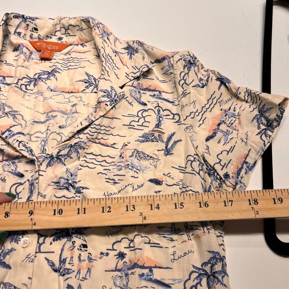 Tommy Bahama Hawaiian Print Short Sleeves Button Down Shirt Size Small - Picture 5 of 6